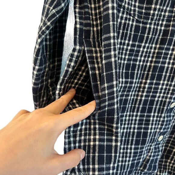 Madewell black plaid flannel button down shirt - Picture 8 of 9